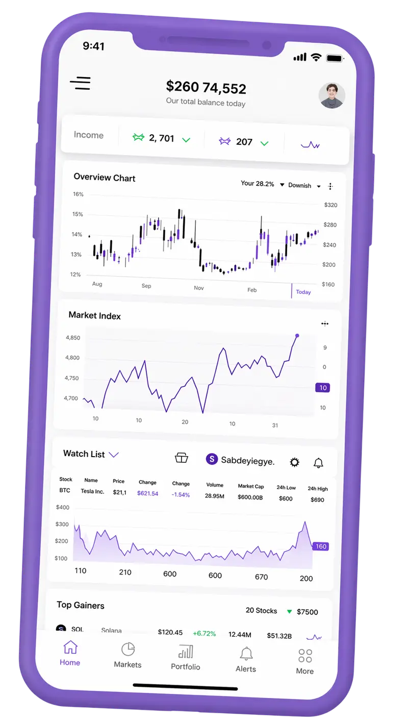 Timber Fondholm trading platform on mobile